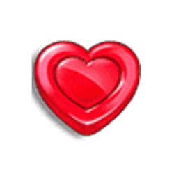สัญลักษณ์ ลูกอมสีแดงรูปหัวใจ